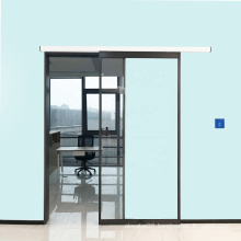 Touchless interior magnetic automatic sliding glass door for office hospital